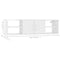 vidaXL Wall Shelf High Gloss White 102x30x29 cm Engineered Wood