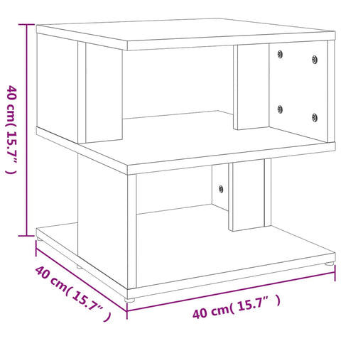 vidaXL Side Table Concrete Grey 40x40x40 cm Engineered Wood