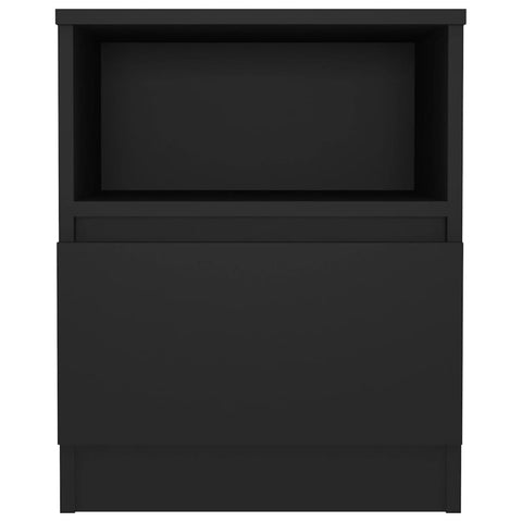 vidaXL Bed Cabinets 2 pcs Black 40x40x50 cm Engineered Wood