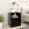 vidaXL Bed Cabinets 2 pcs Black 40x40x50 cm Engineered Wood