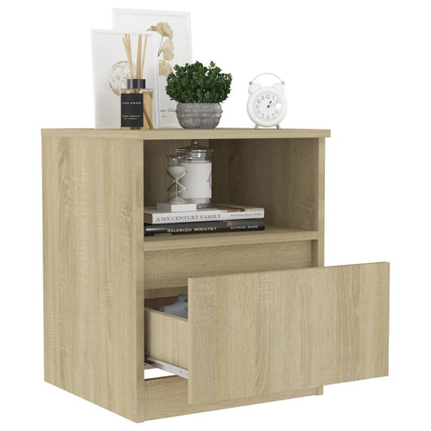 vidaXL Bed Cabinets 2 pcs Sonoma Oak 40x40x50 cm Engineered Wood