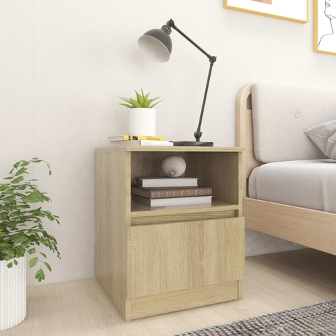 vidaXL Bed Cabinets 2 pcs Sonoma Oak 40x40x50 cm Engineered Wood