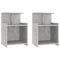 vidaXL Bed Cabinets 2 pcs Concrete Grey 40x35x60 cm Engineered Wood