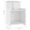 vidaXL Bed Cabinet High Gloss White 40x35x60 cm Engineered Wood