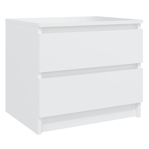 vidaXL Bed Cabinets 2 pcs White 50x39x43.5 cm Engineered Wood