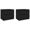 vidaXL Bed Cabinets 2 pcs Black 50x39x43.5 cm Engineered Wood