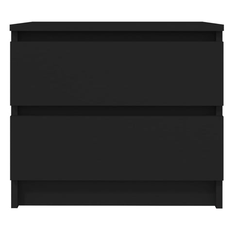 vidaXL Bed Cabinets 2 pcs Black 50x39x43.5 cm Engineered Wood