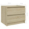 vidaXL Bed Cabinet Sonoma Oak 50x39x43.5 cm Engineered Wood