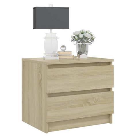 vidaXL Bed Cabinets 2 pcs Sonoma Oak 50x39x43.5 cm Engineered Wood