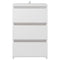 vidaXL Bed Cabinet White 40x35x62.5 cm Engineered Wood