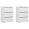 vidaXL Bed Cabinets 2 pcs White 40x35x62.5 cm Engineered Wood
