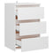 vidaXL Bed Cabinets 2 pcs White 40x35x62.5 cm Engineered Wood