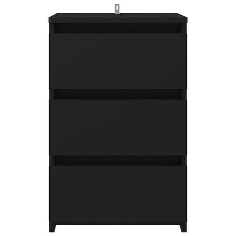 vidaXL Bed Cabinet Black 40x35x62.5 cm Engineered Wood