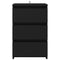vidaXL Bed Cabinets 2 pcs Black 40x35x62.5 cm Engineered Wood