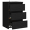 vidaXL Bed Cabinets 2 pcs Black 40x35x62.5 cm Engineered Wood