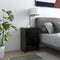 vidaXL Bed Cabinets 2 pcs Black 40x35x62.5 cm Engineered Wood