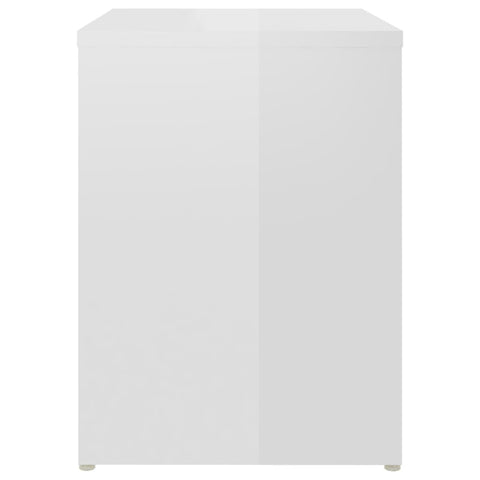 vidaXL Bed Cabinet High Gloss White 40x30x40 cm Engineered Wood