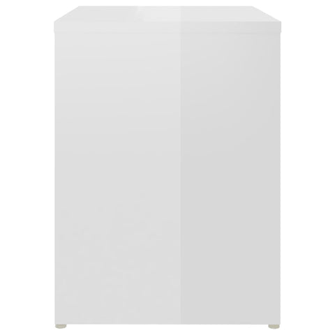 vidaXL Bed Cabinets 2 pcs High Gloss White 40x30x40 cm Engineered Wood