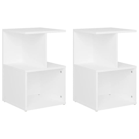 vidaXL Bedside Cabinets 2 pcs White 35x35x55 cm Engineered Wood