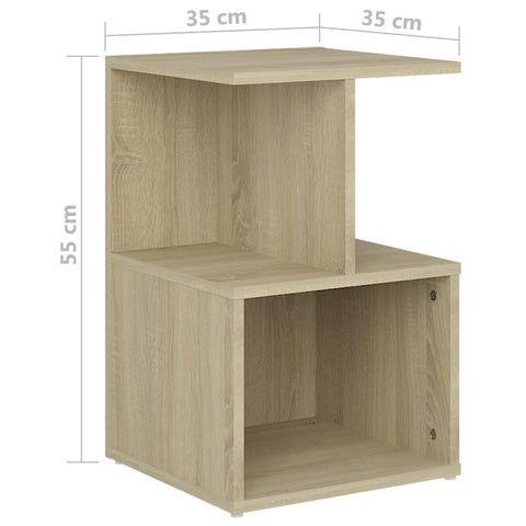 vidaXL Bedside Cabinets 2 pcs Sonoma Oak 35x35x55 cm Engineered Wood