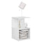 vidaXL Bedside Cabinet High Gloss White 35x35x55 cm Engineered Wood