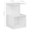 vidaXL Bedside Cabinet High Gloss White 35x35x55 cm Engineered Wood