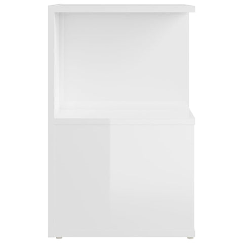 vidaXL Bedside Cabinets 2 pcs High Gloss White 35x35x55 cm Engineered Wood