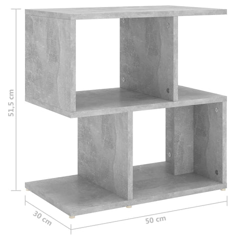 vidaXL Bedside Cabinets 2 pcs Concrete Grey 50x30x51.5 cm Engineered Wood
