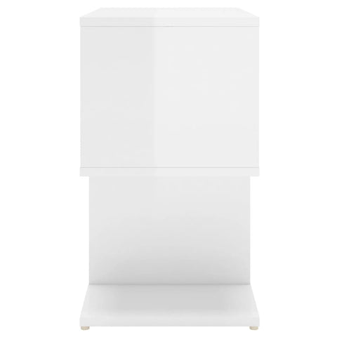 vidaXL Bedside Cabinets 2 pcs High Gloss White 50x30x51.5 cm Engineered Wood