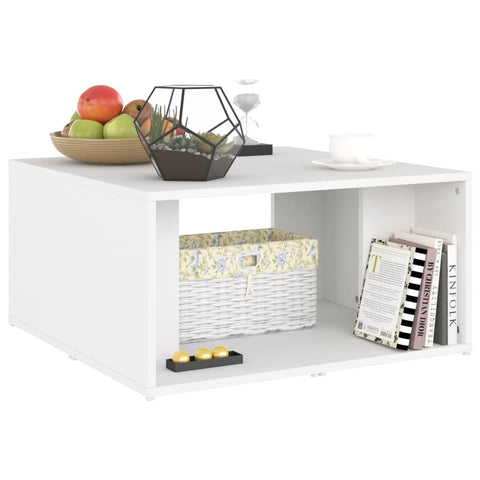vidaXL Coffee Tables 4 pcs White 33x33x33 cm Engineered Wood