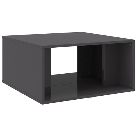 vidaXL Coffee Tables 4 pcs High Gloss Grey 33x33x33 cm Engineered Wood