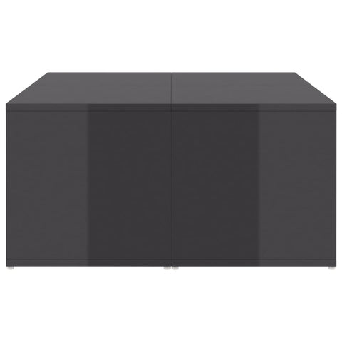 vidaXL Coffee Tables 4 pcs High Gloss Grey 33x33x33 cm Engineered Wood