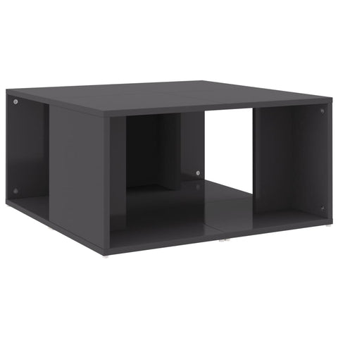 vidaXL Coffee Tables 4 pcs High Gloss Grey 33x33x33 cm Engineered Wood
