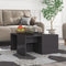 vidaXL Coffee Tables 4 pcs High Gloss Grey 33x33x33 cm Engineered Wood