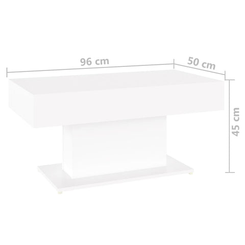 vidaXL Coffee Table White 96x50x45 cm Engineered Wood