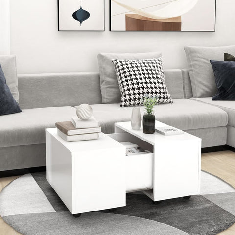 vidaXL Coffee Table White 60x60x38 cm Engineered Wood