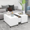 vidaXL Coffee Table White 75x75x38 cm Engineered Wood
