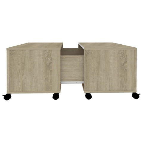 vidaXL Coffee Table Sonoma Oak 75x75x38 cm Engineered Wood