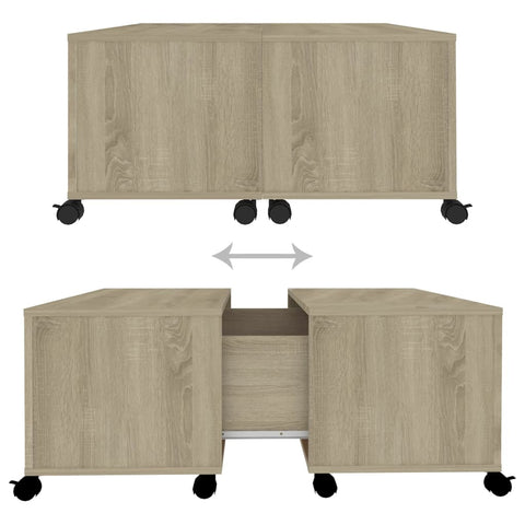 vidaXL Coffee Table Sonoma Oak 75x75x38 cm Engineered Wood