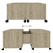 vidaXL Coffee Table Sonoma Oak 75x75x38 cm Engineered Wood