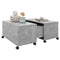 vidaXL Coffee Table Concrete Grey 75x75x38 cm Engineered Wood