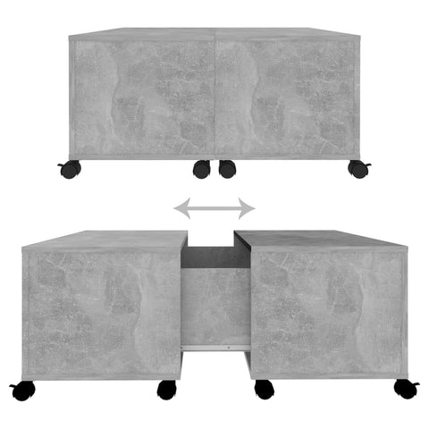 vidaXL Coffee Table Concrete Grey 75x75x38 cm Engineered Wood