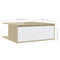 vidaXL Coffee Table White and Sonoma Oak 80x80x31 cm Engineered Wood