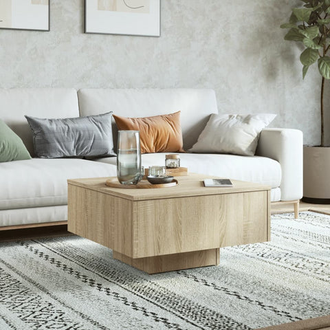 vidaXL Coffee Table Sonoma Oak 60x60x31.5 cm Engineered Wood
