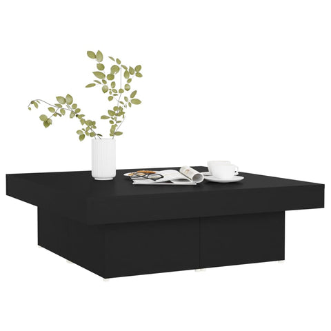 vidaXL Coffee Table Black 90x90x28 cm Engineered Wood