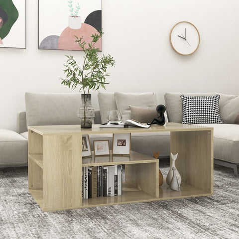 vidaXL Coffee Table Sonoma Oak 100x50x40 cm Engineered Wood