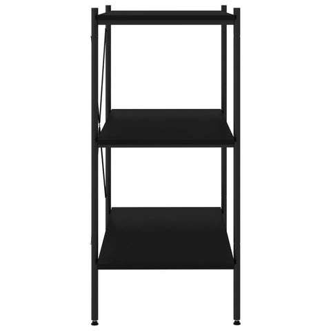 vidaXL 3-Tier Shelving Unit Black 80x40x92 cm