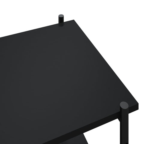 vidaXL 3-Tier Shelving Unit Black 80x40x92 cm