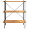 vidaXL 3-Tier Shelving Unit Black and Oak 80x40x92 cm