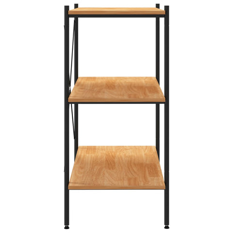 vidaXL 3-Tier Shelving Unit Black and Oak 80x40x92 cm